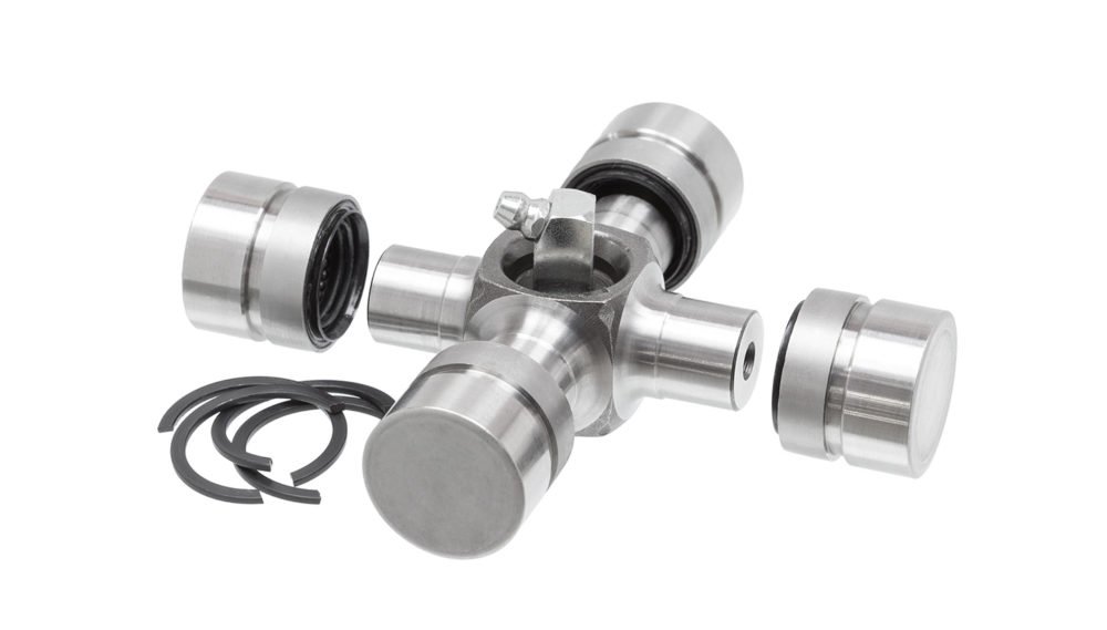Close-up of a cross joint / universal joint