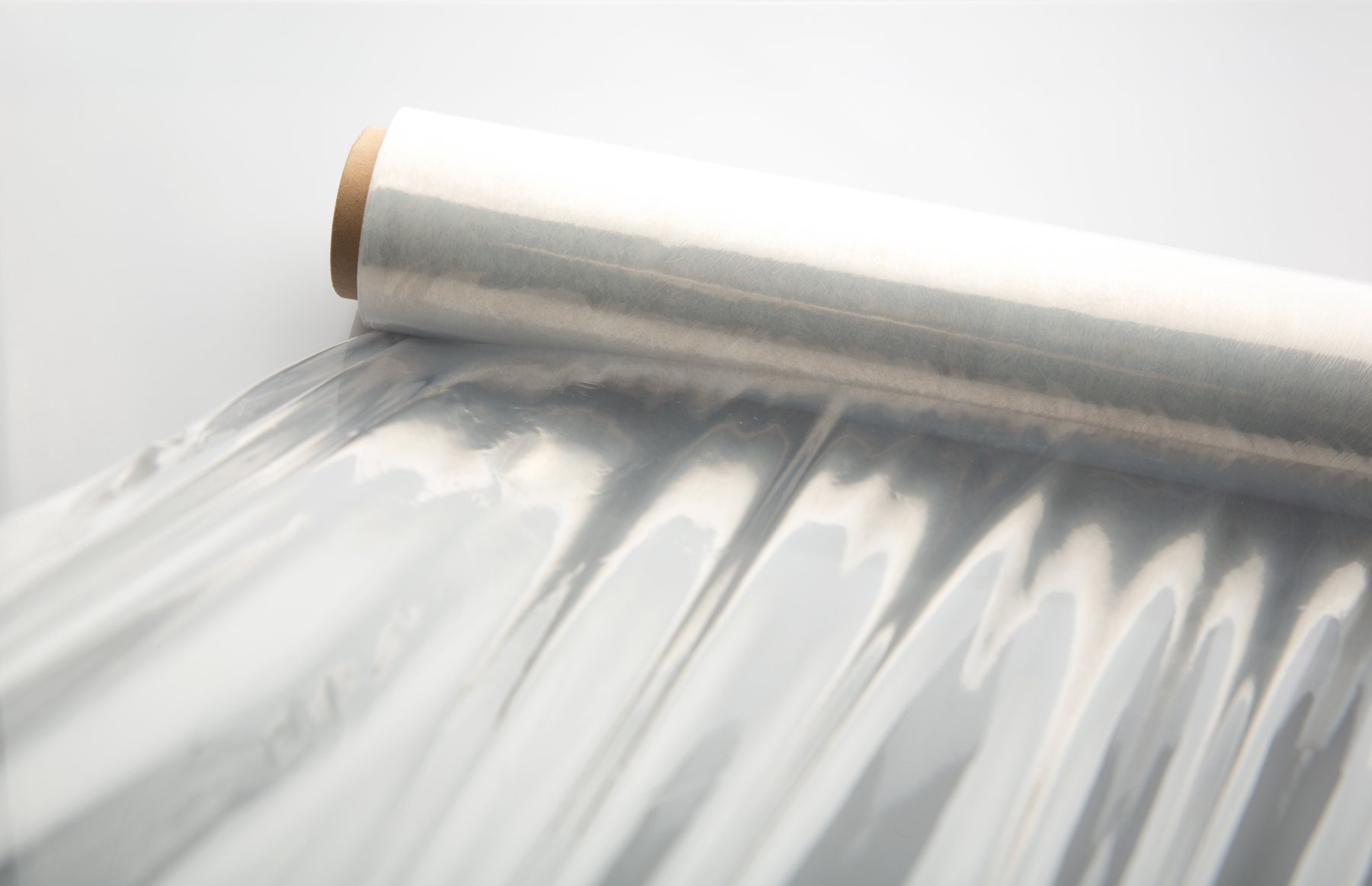 Roll of clear stretch film